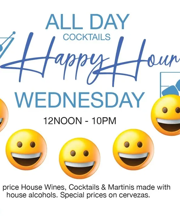 All Day Happy Hour – 1/2 Price Specials