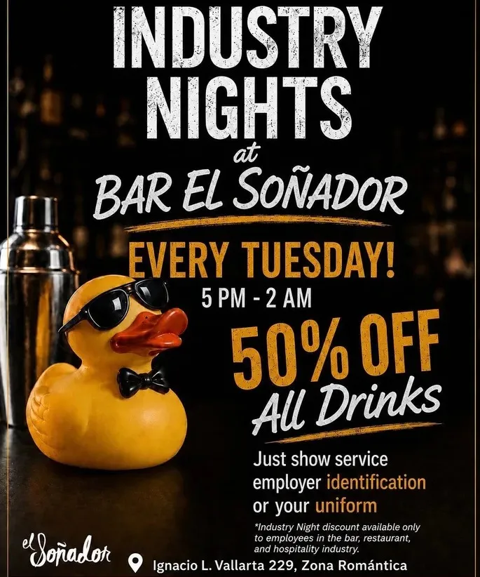 Industry Night: 50% Off All Drinks!