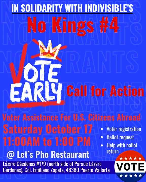 No Kings/No Tyrants Vote Early Event!
