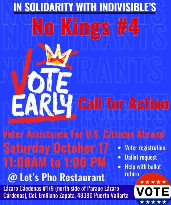No Kings/No Tyrants Vote Early Event!