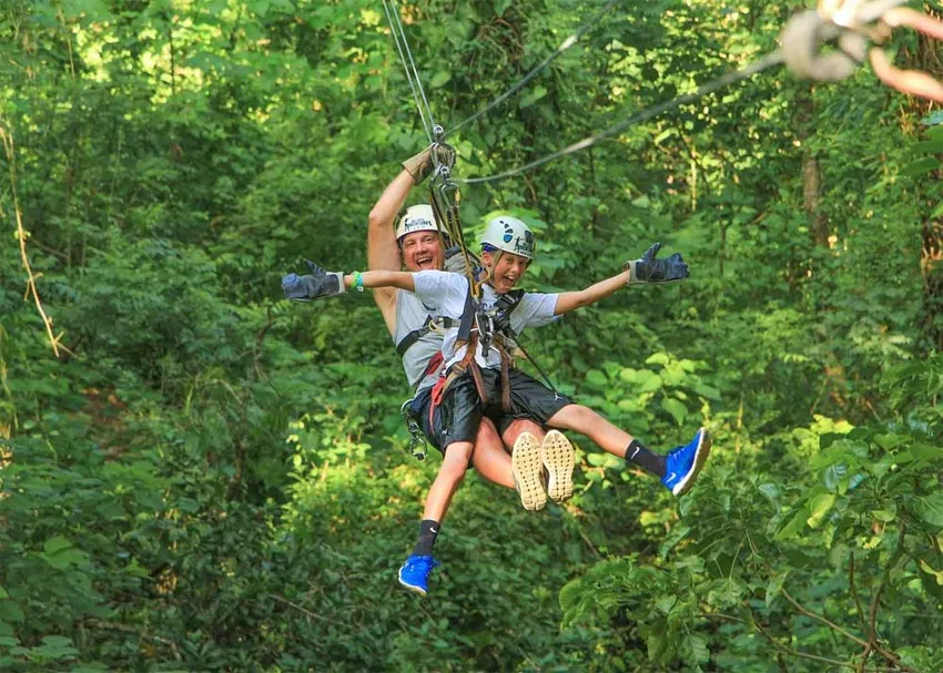 Combo UTV, Rappelling and Rainforest Zipline Adventure