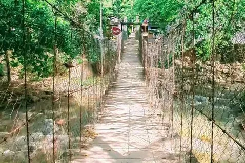 swinging bridge