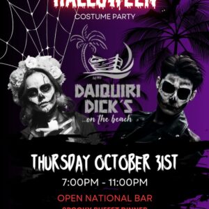 Halloween Costume Party, Open National Bar, Dinner Buffet