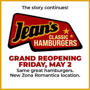 Jean’s Classic Hamburgers Grand Reopening