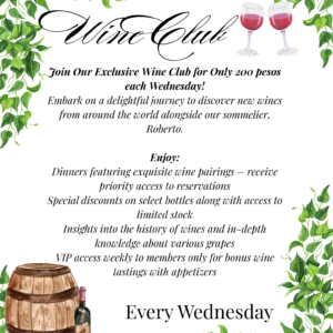 Wine Club Wednesdays with Sommelier Roberto!
