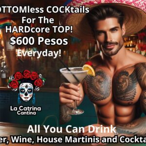 Bottomless Beer, Wine, Martinis, Cocktails for 600 MXN